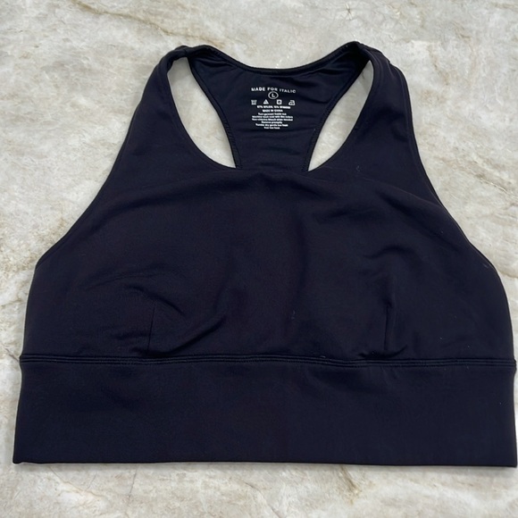 Italic | Aura Racerback Sports Bra | Black | Large - Picture 5 of 11